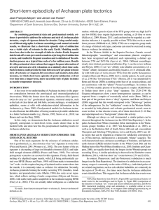 Short-term episodicity of Archaean plate tectonics