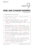 ionic and covalent bonding - Atomic Theory and Periodic Table