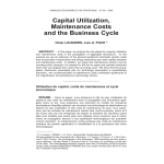 Capital Utilization, Maintenance Costs and the Business Cycle