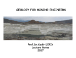 GEOLOGY FOR MINING ENGINEERS