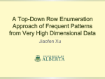 A Top-Down Row Enumeration Approach of Frequent Patterns from