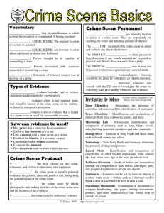 Crime Scene Basics Guided Notes