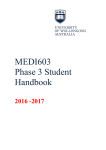 MEDI603 Phase 3 Student Handbook - Faculty of Science, Medicine