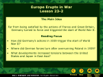 Lesson 23-2: Europe Erupts in War