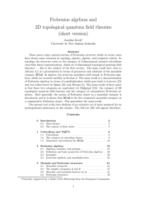 Frobenius algebras and 2D topological quantum field theories (short