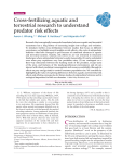 Crossfertilizing aquatic and terrestrial research to understand