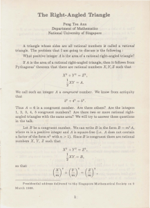 The Right-Angled Triangle - Singapore Mathematical Society