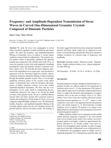 and Amplitude-Dependent Transmission of Stress Waves in Curved