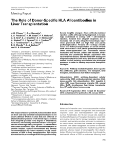 The Role of Donor‐Specific HLA Alloantibodies in Liver