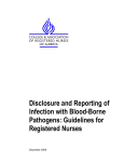 Disclosure and Reporting of Infection with Blood-Borne