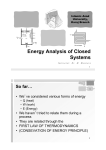 4-Energy Analysis of Closed Systems