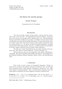 Lie theory for non-Lie groups - Heldermann