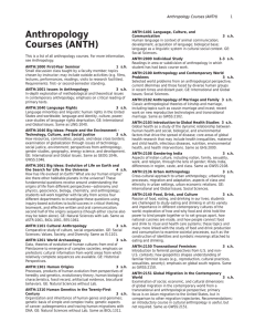 Anthropology Courses (ANTH)