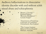 Auditory hallucinations in dissociative identity disorder with and