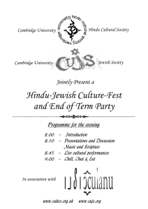 Hindu-Jewish Culture-Fest and End of Term Party