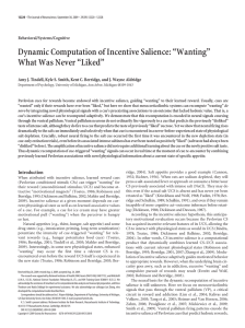 Dynamic Computation of Incentive Salience: “Wanting” What Was