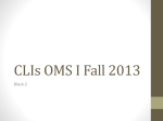 CLIs OMS I Fall 2013 - lshstudentresources.com