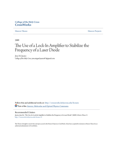 The Use of a Lock-In Amplifier to Stabilize the