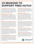 10 reasons to support fred hutch