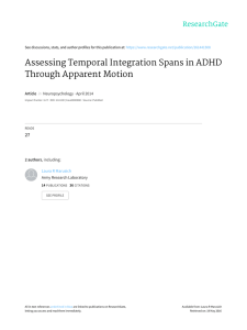 Assessing Temporal Integration Spans in ADHD Through Apparent