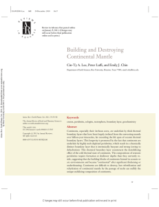 Building and Destroying Continental Mantle - Cin