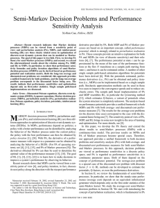 Semi-markov decision problems and performance sensitivity analysis