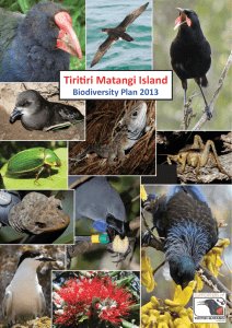 Biodiversity Plan Tiritiri Matangi