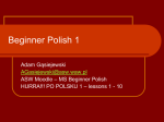 Beginning Polish Course Overview