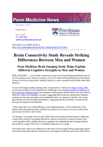 Brain Connectivity Study Reveals Striking Differences Between Men