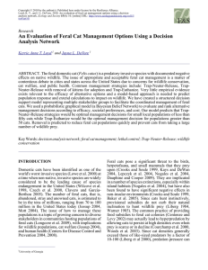 An Evaluation of Feral Cat Management Options Using a Decision