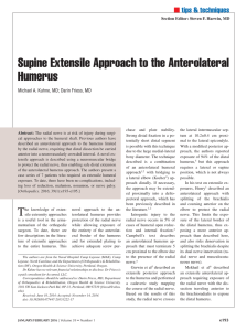 Supine Extensile Approach to the Anterolateral Humerus