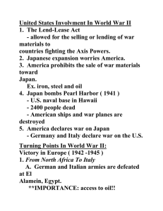 United States Involvement In World War II