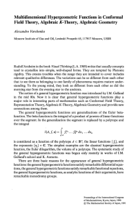 Multidimensional Hypergeometric Functions in Conformai Field