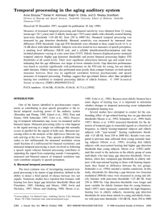 Temporal processing in the aging auditory system