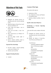 Introduction to Network Operating Systems (NOSs)