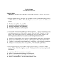 Grade 6 Science Formative Assessment #2 Multiple Choice