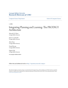 Integrating Planning and Learning: The PRODIGY Architecture