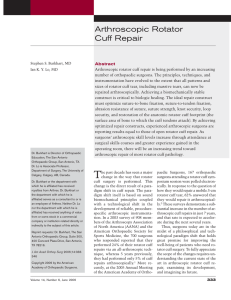 Arthroscopic Rotator Cuff Repair