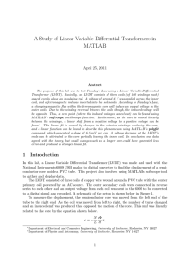 A Study of Linear Variable Differential Transformers