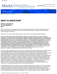 What is Addiction? - National Partnership on Alcohol Misuse and