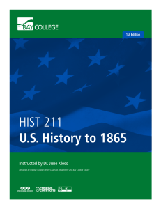 HIST 211 US History to 1865