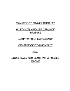 Crusade Prayer - WordPress.com