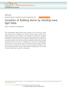 Ionization of Rydberg atoms by standing
