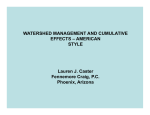 WATERSHED MANAGEMENT AND CUMULATIVE EFFECTS