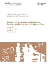 Sharing High Growth Across Generations: Pensions