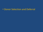 ViewDonor selection Deferral - India HIV/AIDS Resource Centre