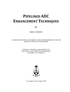 Pipelined ADC Enhancement Techniques
