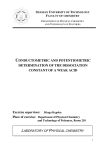 conductometric and potentiometric determination of the dissociation