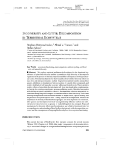 BIODIVERSITY AND LITTER DECOMPOSITION IN