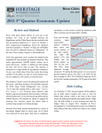 2013 3 rd Quarter Economic Update Welcome to our team… Review